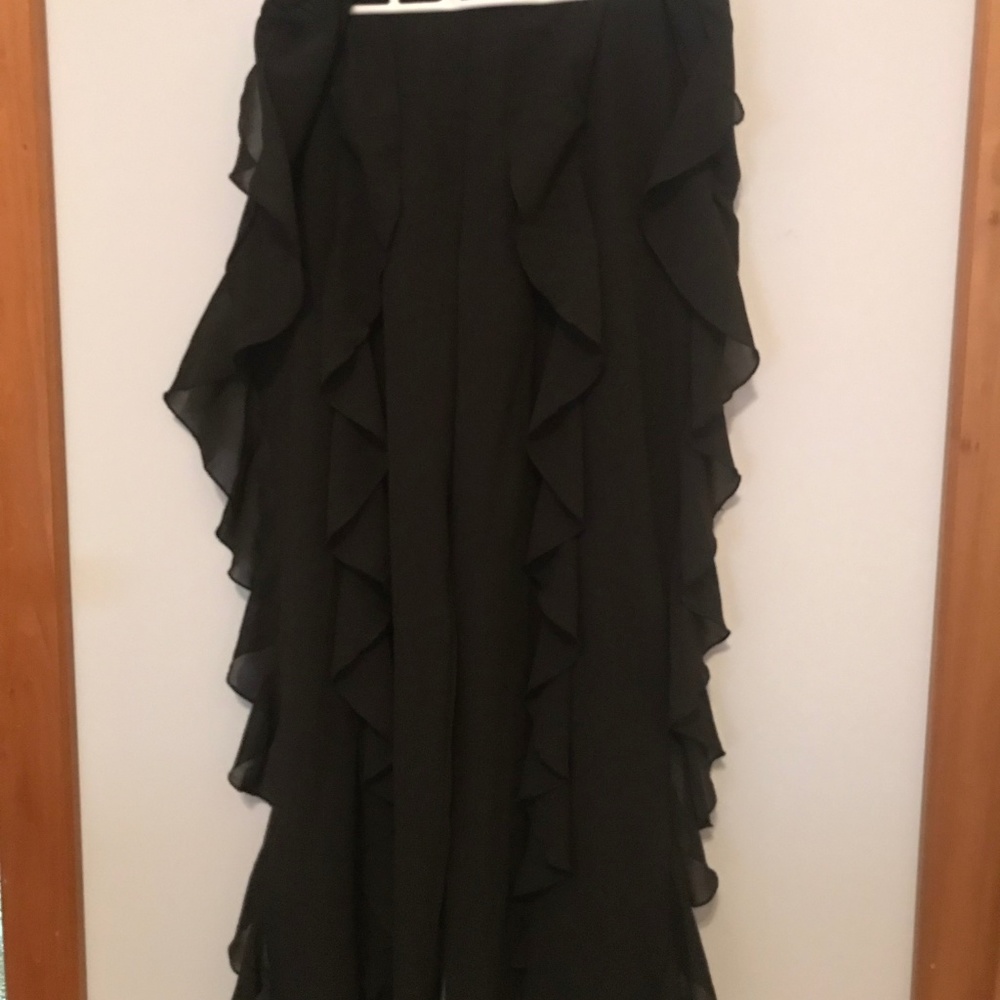 GORGEOUS Chiffon Ruffle Detail Pants